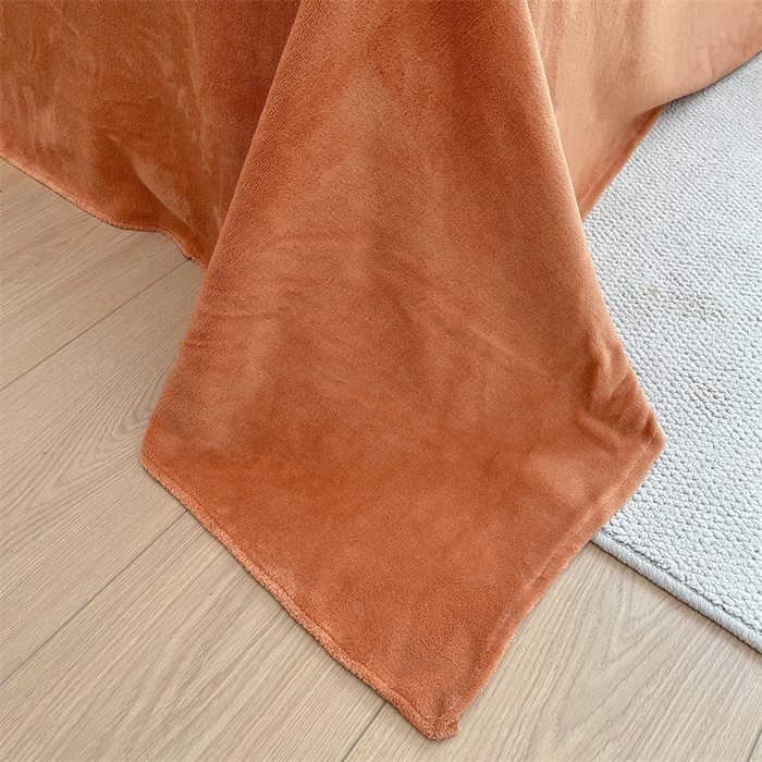 91家纺网 家纺一手货源 找家纺 星座家纺 2025新款千鸟格花边款牛奶绒四件套 千鸟格-焦糖