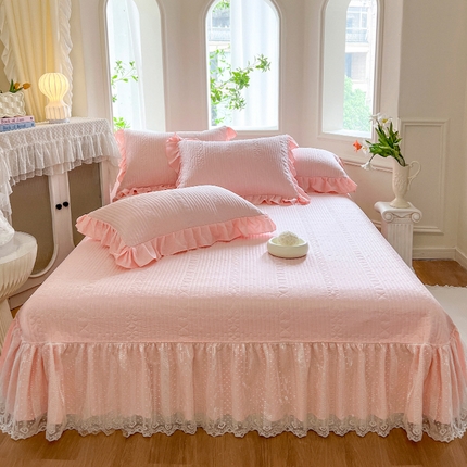 91家纺网 家纺一手货源 找家纺 乐朵 2025春夏 妮可 A类 泡泡棉 夹棉床盖（专版专利 控价108）青春玉