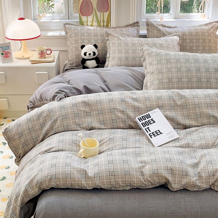 91家纺网 家纺一手货源 找家纺 世爵家纺 2025新款亲肤印花磨毛四件套 时间定格