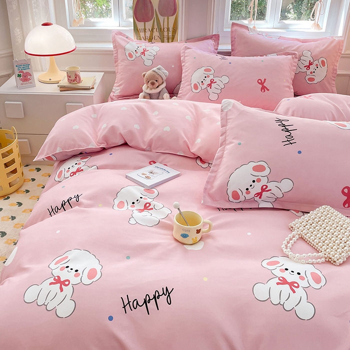 91家纺网 家纺一手货源 找家纺 世爵家纺 2025新款亲肤印花磨毛四件套 温暖萌宝