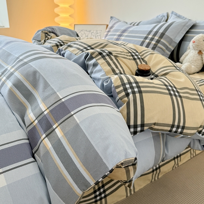 91家纺网 家纺一手货源 找家纺 慕木家纺 2025新款全棉印花四件套 北极之光