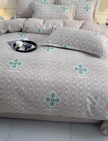 91家纺网 家纺一手货源 找家纺 润淳 2025新直播加厚活性磨毛四件套纯棉三件套 如伊 咖