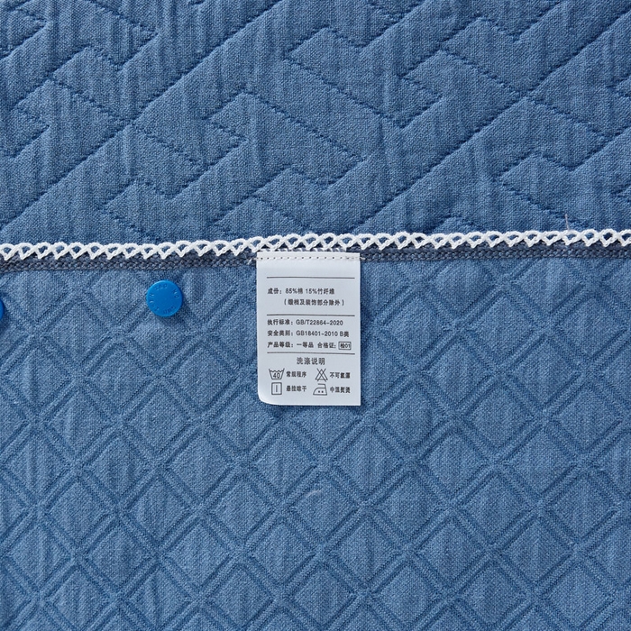 91家纺网 家纺一手货源 找家纺 朴尔家纺-毛巾被 2024新款纱布毛巾绣花素色半包枕套枕巾 绣花半包枕套-浅蓝