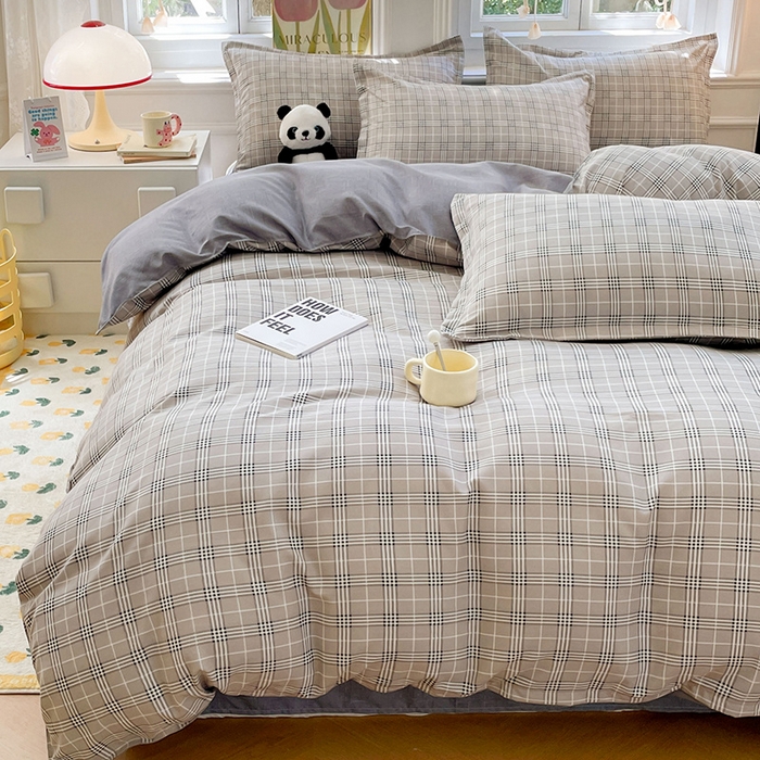 91家纺网 家纺一手货源 找家纺 世爵家纺 2025新款亲肤印花磨毛四件套 时间定格