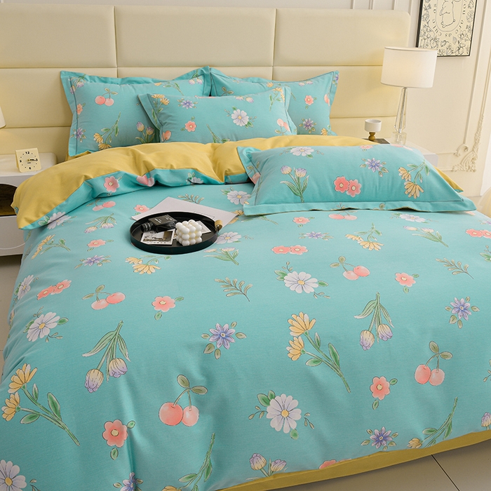 91家纺网 家纺一手货源 找家纺 润淳 2025新直播加厚活性磨毛四件套纯棉三件套 维也纳 蓝