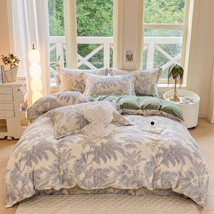 91家纺网 家纺一手货源 找家纺 （总）宜家坊 2024秋冬新款全棉超柔加厚生态磨毛四件套