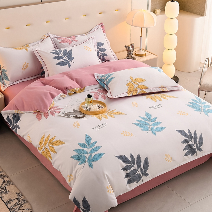 91家纺网 家纺一手货源 找家纺 润淳 2025新直播加厚活性磨毛四件套纯棉三件套 声声蔓 绿