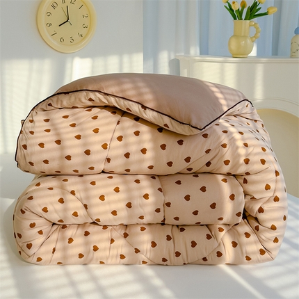 91家纺网 家纺一手货源 找家纺 (总) 蓝冰 2024新款水洗双层纱印花春秋被学生被冬被子被芯