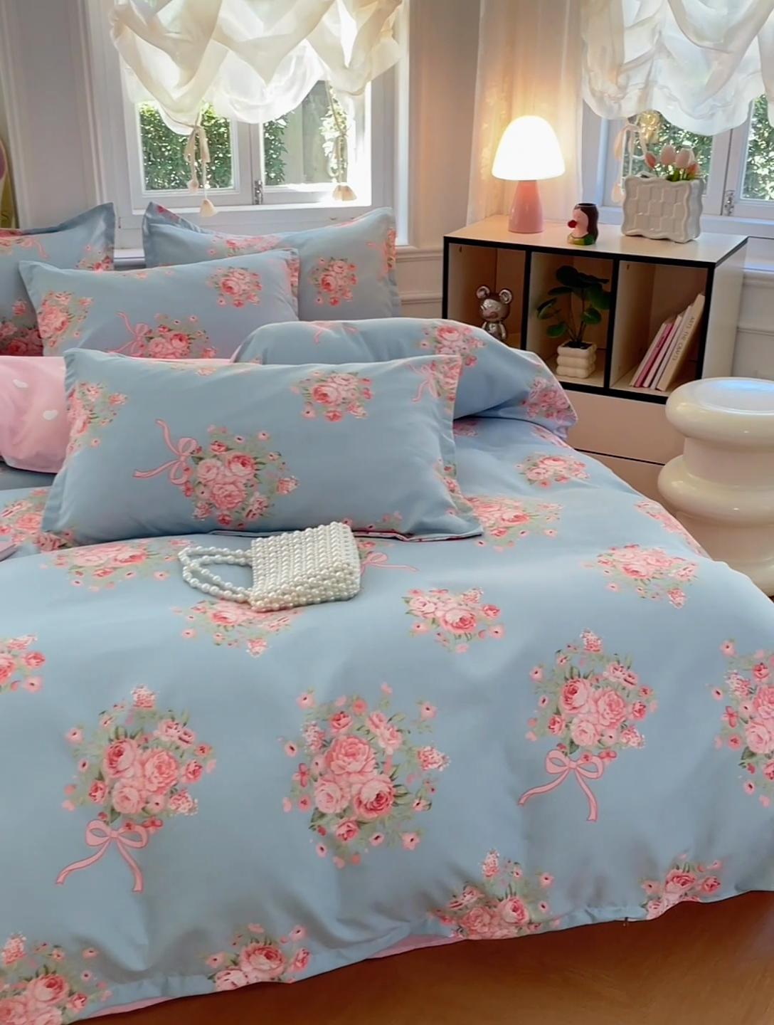 91家纺网 家纺一手货源 找家纺 世爵家纺 2025新款亲肤印花磨毛四件套 花月诗篇