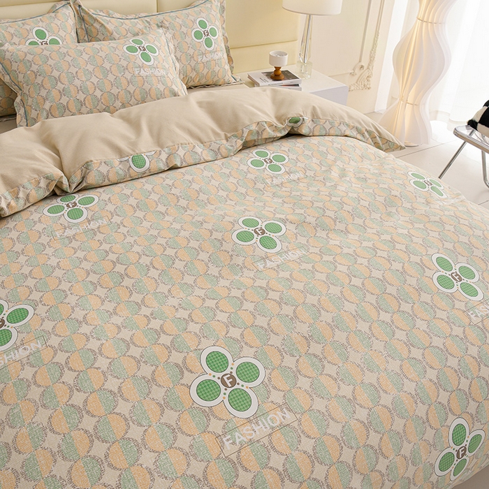 91家纺网 家纺一手货源 找家纺 润淳 2025新直播加厚活性磨毛四件套纯棉三件套 如伊 咖