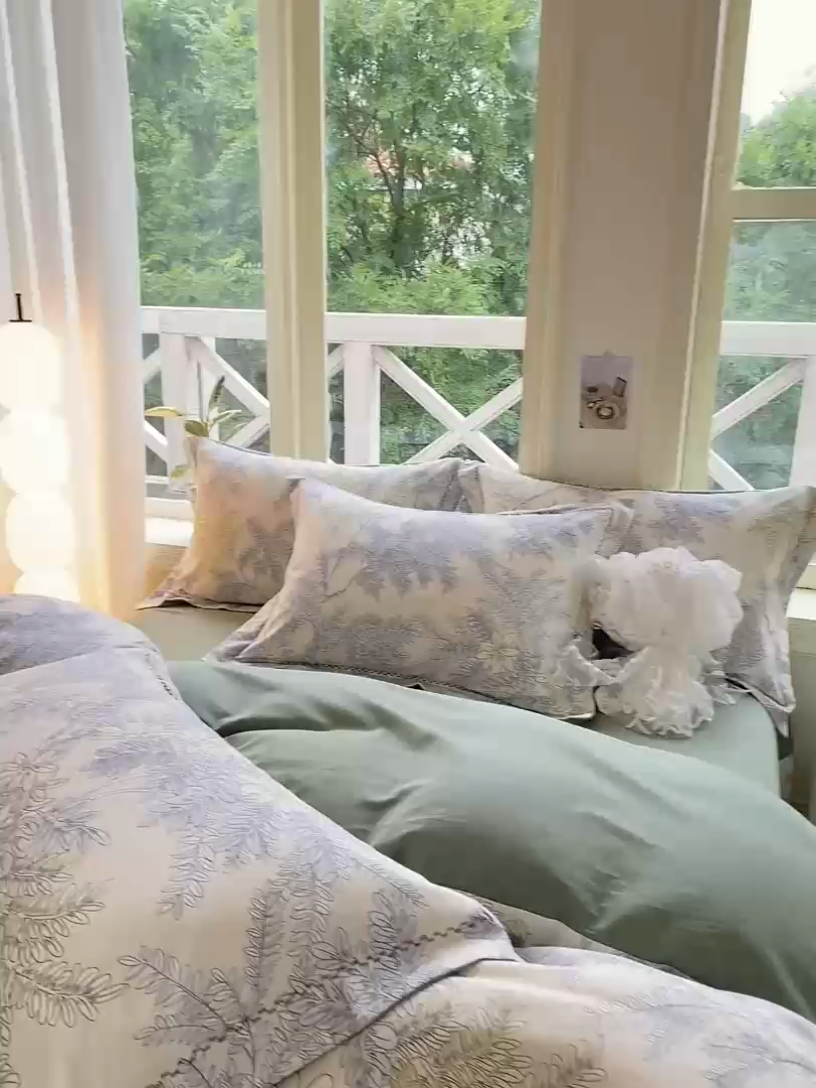 91家纺网 家纺一手货源 找家纺 宜家坊 2024秋冬新款全棉超柔加厚生态磨毛四件套 影兰