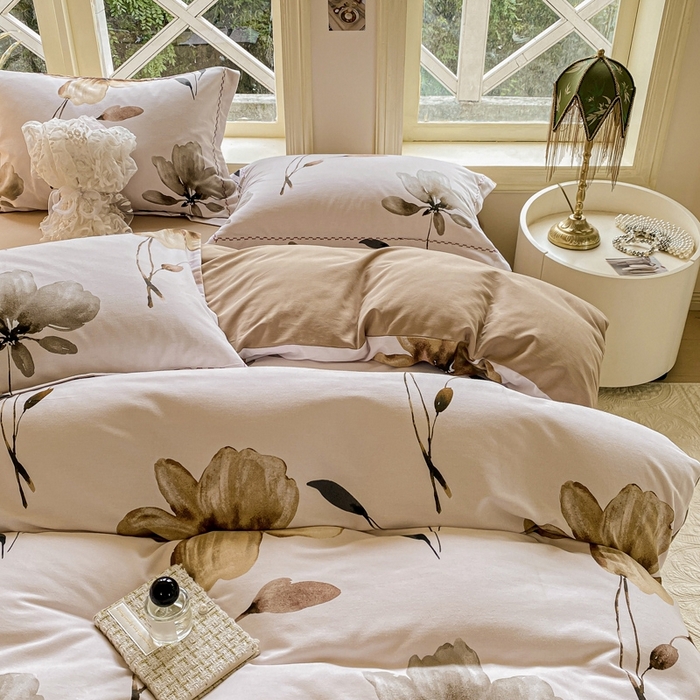 91家纺网 家纺一手货源 找家纺 宜家坊 2024秋冬新款全棉超柔加厚生态磨毛四件套 知晓