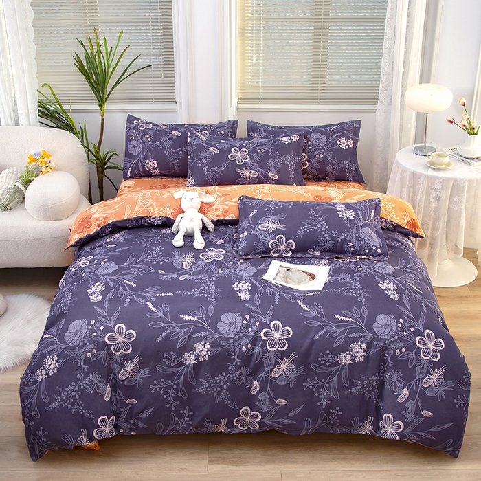 91家纺网 家纺一手货源 找家纺 梦卓家纺 2025新款直播加厚植物羊绒四件套高克重磨毛跨境四件套 大量现货恬静兰心