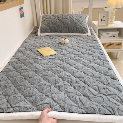 91家纺网 家纺一手货源 找家纺 （总）乐家欣 2024新款A类针织绒夹棉床垫床褥垫系列-单人
