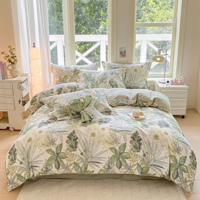 91家纺网 家纺一手货源 找家纺 宜家坊 2024秋冬新款全棉超柔加厚生态磨毛四件套 月光森林