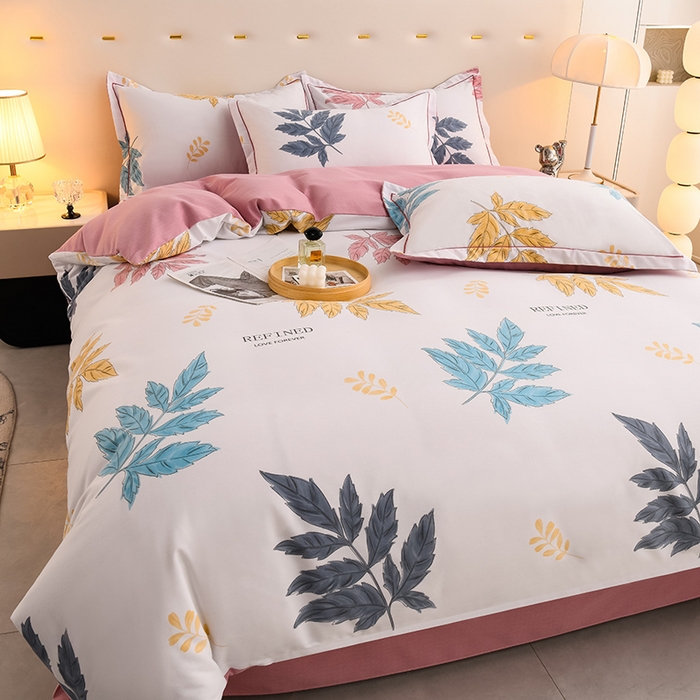 91家纺网 家纺一手货源 找家纺 润淳 2025新直播加厚活性磨毛四件套纯棉三件套 声声蔓 绿