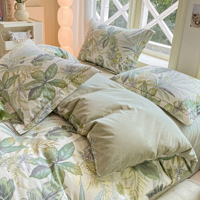 91家纺网 家纺一手货源 找家纺 宜家坊 2024秋冬新款全棉超柔加厚生态磨毛四件套 月光森林