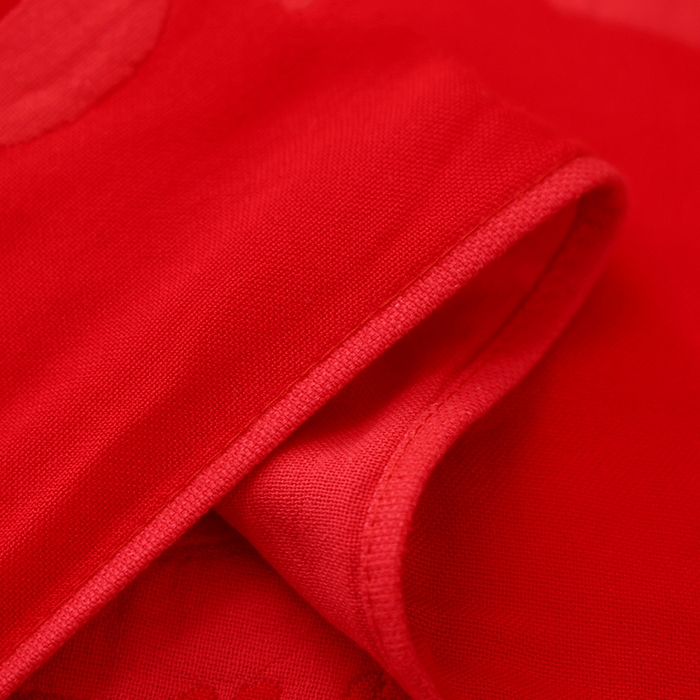 91家纺网 家纺一手货源 找家纺 2024新款全棉六层纱布大红色婚庆加厚透气枕巾52*78cm一对 郎才女貌