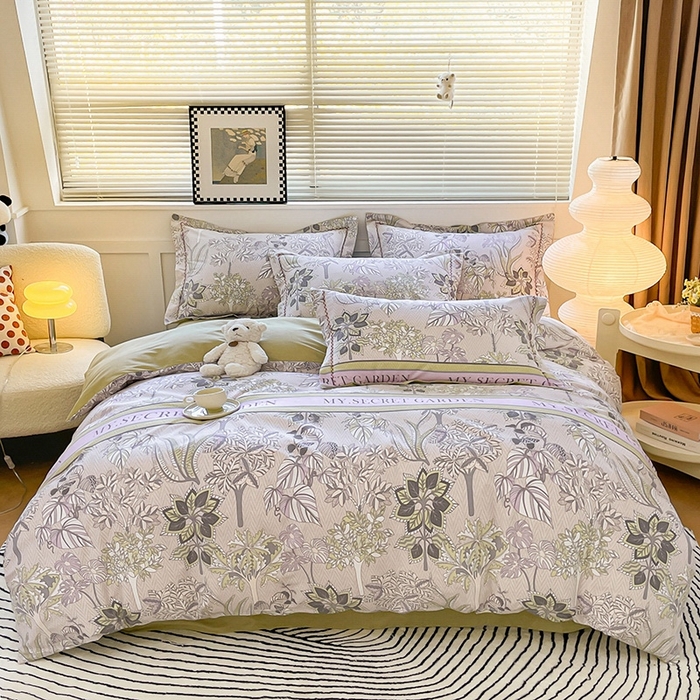 91家纺网 家纺一手货源 找家纺 宜家坊 2024秋冬新款全棉超柔加厚生态磨毛四件套 米莉亚