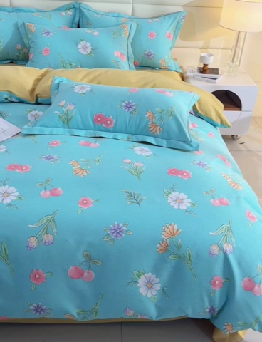 91家纺网 家纺一手货源 找家纺 润淳 2025新直播加厚活性磨毛四件套纯棉三件套 维也纳 蓝