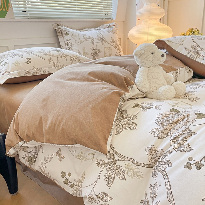 91家纺网 家纺一手货源 找家纺 宜家坊 2024秋冬新款全棉超柔加厚生态磨毛四件套 米兰风情