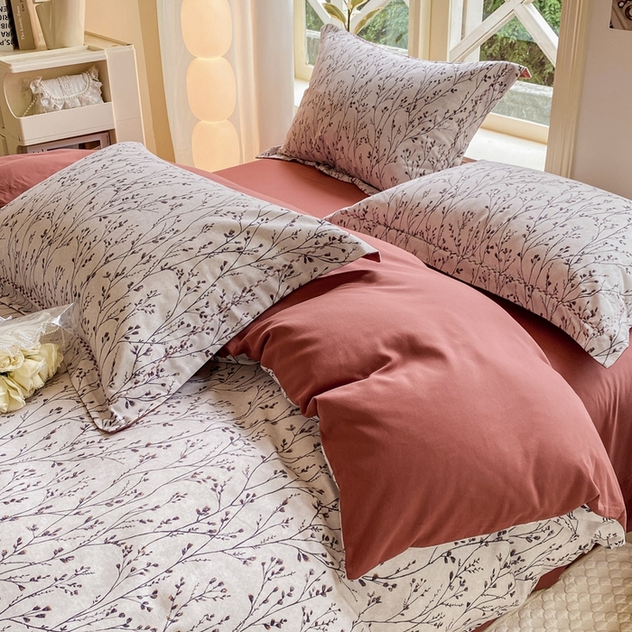 91家纺网 家纺一手货源 找家纺 宜家坊 2024秋冬新款全棉超柔加厚生态磨毛四件套 思睿