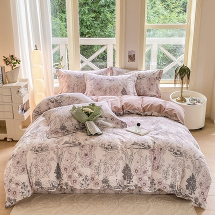 91家纺网 家纺一手货源 找家纺 （总）宜家坊 2024秋冬新款全棉超柔加厚生态磨毛四件套