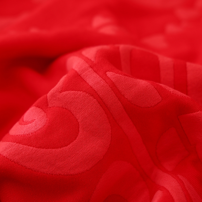 91家纺网 家纺一手货源 找家纺 2024新款全棉六层纱布大红色婚庆加厚透气枕巾52*78cm一对 郎才女貌