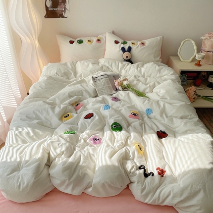 91家纺网 家纺一手货源 找家纺 （总）红嘴企鹅 2025新款海底世界水洗棉四件套