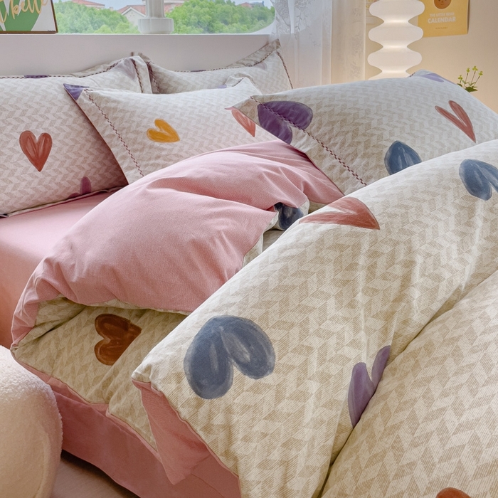 91家纺网 家纺一手货源 找家纺 （总）宜家坊 2024秋冬新款全棉超柔加厚生态磨毛四件套