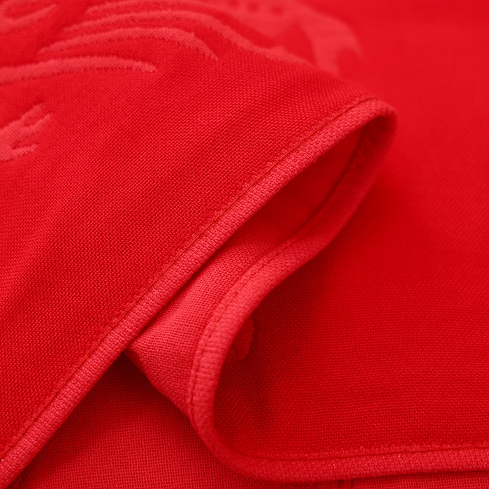 91家纺网 家纺一手货源 找家纺 2024新款全棉六层纱布大红色婚庆加厚透气枕巾52*78cm一对 龙凤呈祥