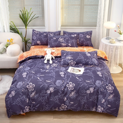 91家纺网 家纺一手货源 找家纺 （总）梦卓家纺 新款直播加厚植物羊绒四件套高克重磨毛跨境四件套 大量现货