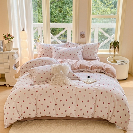 91家纺网 家纺一手货源 找家纺 （总）宜家坊 2024秋冬新款全棉超柔加厚生态磨毛四件套