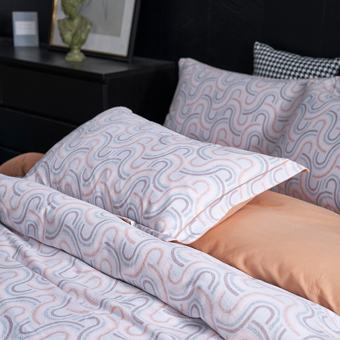 91家纺网 家纺一手货源 找家纺 XIWEN-希文家纺 2024新款全棉印花陶瓷磨毛四件套-第二批 摩菲