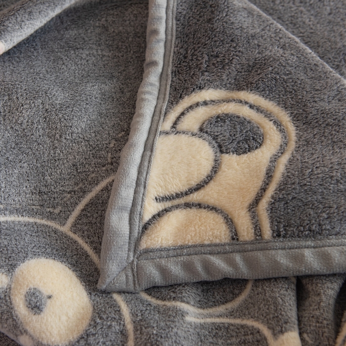 91家纺网 家纺一手货源 找家纺 慕梵家居 2024新款雪花绒多功能包边毛毯 泰迪熊