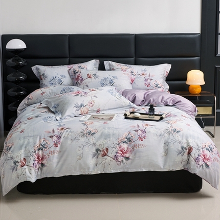 91家纺网 家纺一手货源 找家纺 （总）顾家家居 2024新款7A抗菌长绒棉数码印花四件套