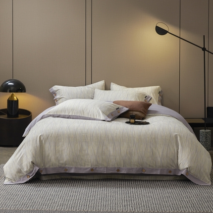 91家纺网 家纺一手货源 找家纺 薏思家纺 2025新款活性生态印花磨毛四件套-纽扣款 寻意