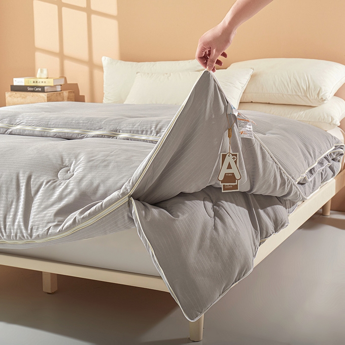 91家纺网 家纺一手货源 找家纺 森璐家纺 2024新款1原棉提花大豆子母被（提供买家秀） 星云灰