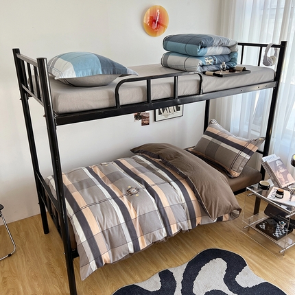 91家纺网 家纺一手货源 找家纺 （总）慕木 2025新款A类印花阳光暖绒棉高克重170克学生宿舍床三件套被芯床垫枕芯上下铺六件套