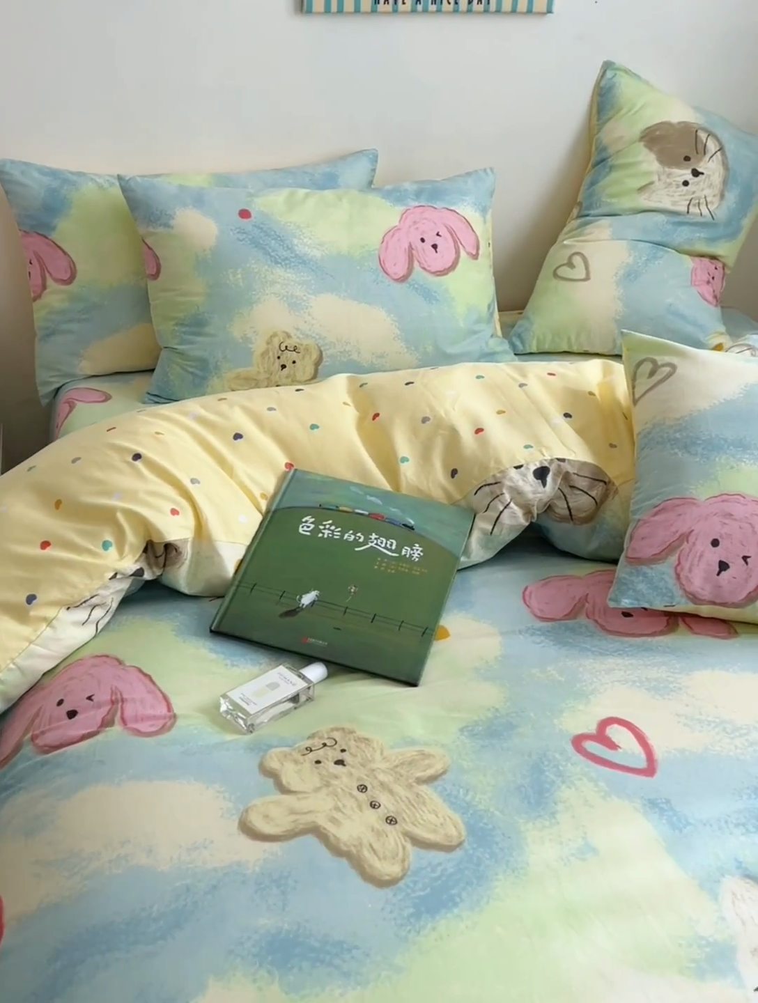 91家纺网 家纺一手货源 找家纺 （总）呗旺鹿 2024新款亲肤全棉四件套油画慕斯猫纯棉四件套