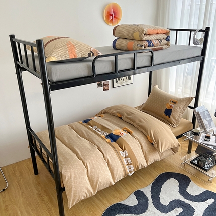 91家纺网 家纺一手货源 找家纺 （总）慕木 2025新款A类印花阳光暖绒棉高克重170克学生宿舍床三件套被芯床垫枕芯上下铺六件套