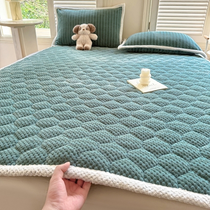 91家纺网 家纺一手货源 找家纺 （总）正邦 2024新款云豆绒加厚保暖夹棉软床垫床褥床护垫