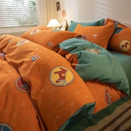 91家纺网 家纺一手货源 找家纺 （总）启程家纺 2024全棉生态磨毛印花四件套