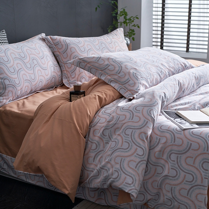 91家纺网 家纺一手货源 找家纺 XIWEN-希文家纺 2024新款全棉印花陶瓷磨毛四件套-第二批 摩菲