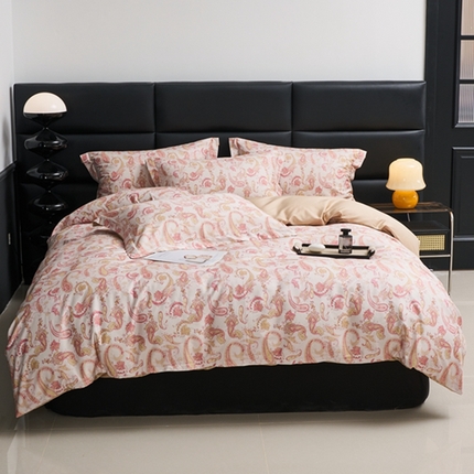 91家纺网 家纺一手货源 找家纺 （总）顾家家居 2024新款7A抗菌长绒棉数码印花四件套