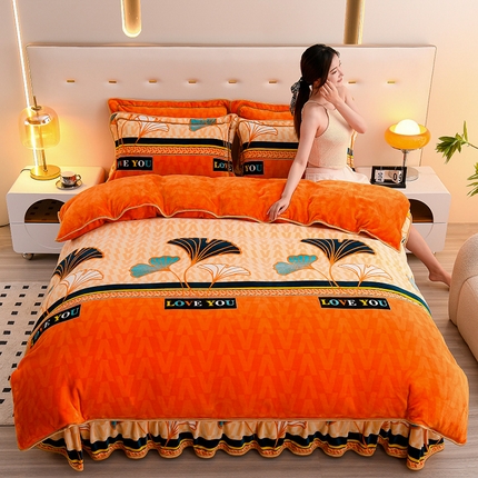 91家纺网 家纺一手货源 找家纺 （总）芯诗曼2025新款8.5斤直播热款高克重牛奶绒法莱绒水晶金貂法莱绒四件套