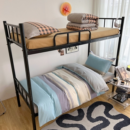 91家纺网 家纺一手货源 找家纺 （总）慕木 2025新款A类印花阳光暖绒棉高克重170克学生宿舍床三件套被芯床垫枕芯上下铺六件套