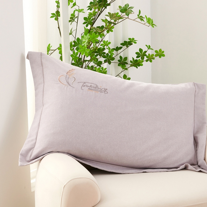 91家纺网 家纺一手货源 找家纺 U品汇 2024新品生态加厚长绒棉纯棉绣花40S全棉磨毛刺绣四件套宽边款 七里香-紫灰