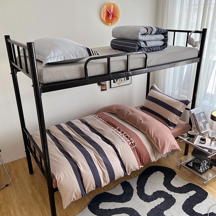 91家纺网 家纺一手货源 找家纺 慕木 2025新款A类印花阳光暖绒棉高克重170克学生宿舍床三件套被芯床垫枕芯上下铺六件套 诺曼蒂