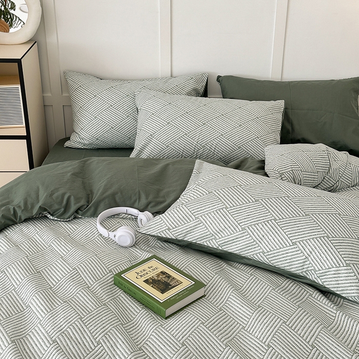 91家纺网 家纺一手货源 找家纺 （总）昔可家纺 2024新款13372全棉亲肤四件套-复古系列